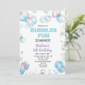 Cute bubble theme party invitation (Debout devant)