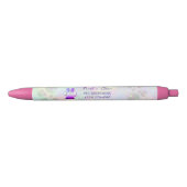 Cute Bubbles Dog Paw Grooming Service Zwarte Inkt Pen (Voorkant)