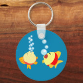 Cute Bubbling Cartoon Fish Sleutelhanger (Voorkant)