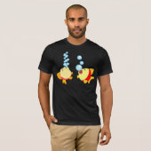 Cute Bubbling Cartoon Fish T-Shirt (Voorkant volledig)
