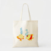 Cute Bubbling Cartoon Poisson Sac fourre-tout (Devant)