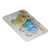 Cute Budgie bougie oiseau Aquarelle Art Magnet (Côté Droit)