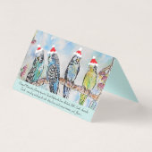 Cute Budgie Christmas Budgerigar Budgies Bird (Back)