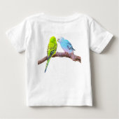 Cute budgie couple - T-shirt bébé personnalisable (Dos)