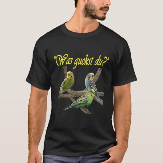 Cute Budgie Design T-Shirt (Voorkant)