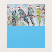Cute Budgie Joyeux Noël de nous Tous Jeu de cartes (Inside Unfolded)