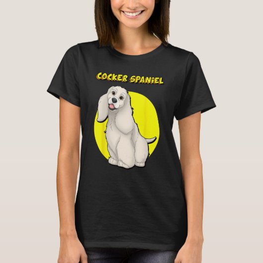 Cute Buff Cocker Spaniel T-shirt (Voorkant)