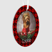 Cute Buffalo Plaid Hearts Custom Chien Animal de c (devant)