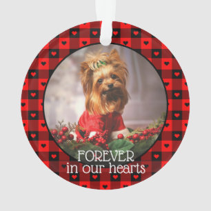 Cute Buffalo Plaid Hearts Custom Chien Animal de c