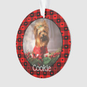 Cute Buffalo Plaid Hearts Custom Chien Animal de c (devant)