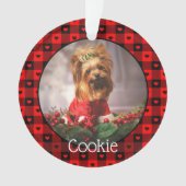 Cute Buffalo Plaid Hearts Custom Chien Animal de c (devant)