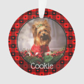 Cute Buffalo Pset Hearts Custom Dog Pet Kerstmis Ornament (voorkant)