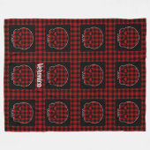 Cute Buffalo Pset Skull Fleece Deken (Voorkant (Horizontaal))