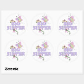 Cute Bugs Big Sister Ronde Sticker (Vel)