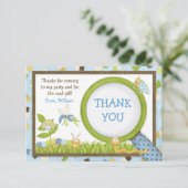 Cute Bugs Birthday Party Invitation Kaart (Staand voorkant)