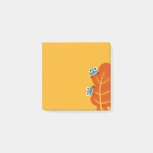 Cute Bugs Eat Autumn Leaf Post-it® Notes