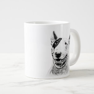 Cute Bull Terrier dog art Jumbo Mok