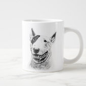 Cute Bull Terrier dog art Jumbo Mok (Rechts)