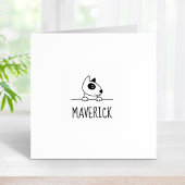 Cute Bull Terrier Dog Custom Name Rubberstempel