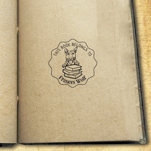 Cute Bull Terrier Dog Rubberstempel