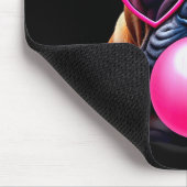 Cute Bulldog Blowing Bubble Gum  Muismat (Hoek)