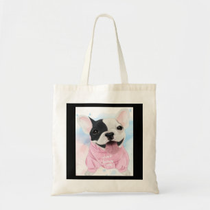 Cute Bulldog   Gewoon van me houden   Hondenliefhe Tote Bag