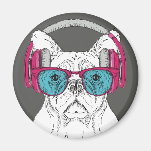 Cute Bulldog Magneet (Voorkant)