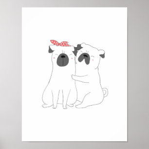 Cute Bulldog Overeenkomende Hondenliefhebber Cad Poster