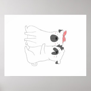 Cute Bulldog Overeenkomende Hondenliefhebber Cad Poster