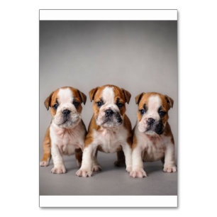 Cute Bulldog Puppies Hondenliefhebbers Cadeau Kaart