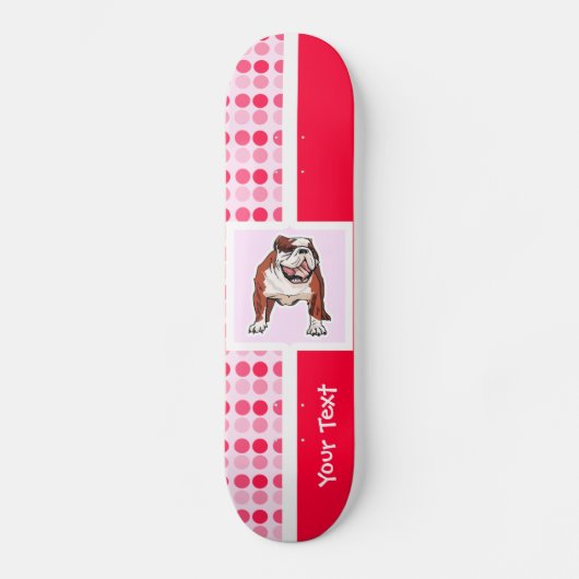 Cute Bulldog Skateboard (Voorkant)