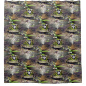 Cute Bullfrog Animal Natuur Pattern Douchegordijn (Voorkant)