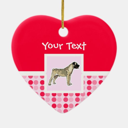 Cute Bullmastiff Keramisch Ornament (Achterkant)