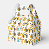Cute Bumble Bee and Rainbows Pattern Bedankdoosjes (Voorkant Zijde)