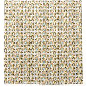 Cute Bumble Bee and Rainbows Pattern Douchegordijn (Voorkant)