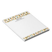 Cute Bumble Bee and Rainbows Pattern Notitieblok (Schuin)