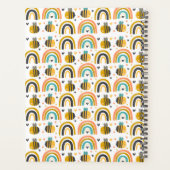 Cute Bumble Bee and Rainbows Pattern Planner (Achterkant)