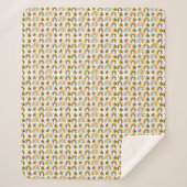 Cute Bumble Bee and Rainbows Pattern Sherpa Deken (Voorkant)