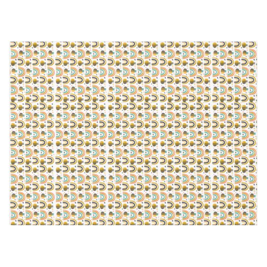 Cute Bumble Bee and Rainbows Pattern Tafelkleed (Voorkant (Horizontaal))