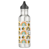Cute Bumble Bee and Rainbows Pattern Waterfles (Links)