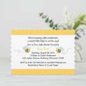 Cute Bumble Bee Baby shower Kaart (Staand voorkant)