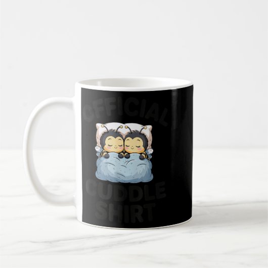 Cute Bumble Bee Couple Cuddle  Koffiemok (Links)