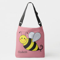 Cute Bumble Bee in Roze Gepersonaliseerd