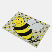 Cute Bumble Bee met Pattern Deurmat (Schuin)