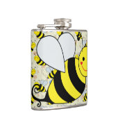 Cute Bumble Bee met Pattern Heupfles (Rechts)