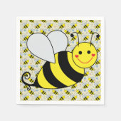 Cute Bumble Bee met Pattern Servetten (Voorkant)