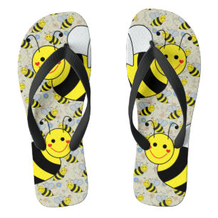 Cute Bumble Bee met Pattern Teenslippers