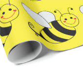 Cute Bumble Bee Pattern Cadeaupapier (Rol Hoek)