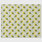 Cute Bumble Bee Pattern Cadeaupapier (Vlak)