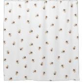 Cute Bumble Bee Pattern Douchegordijn (Voorkant)